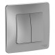Blanca Алюминий С/У Переключатель 2-клавишный, 10А, 250B  BLNVS106603  SE