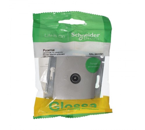 Glossa Платина Розетка TV оконечная 1DB  GSL001291  SE