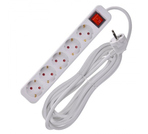 UMA Удлинитель У05К 5 мест 2P+PE 5м 3х1,5мм2 16А белый   UM-YP10-16-05-05-ZK-K01  IEK