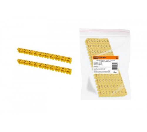 Маркер наборный - символ "C" желтый 1,5 мм2 (150 шт.)   SQ0534-0015  TDM