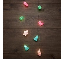 Гирлянда светодиодная Новый год 1,5 м, прозрачный ПВХ, 10 LED, теплый белый, питание 2 х АА (батарейки не в комплекте)  303-081  NEON-NIGHT