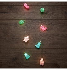 Гирлянда светодиодная Новый год 1,5 м, прозрачный ПВХ, 10 LED, теплый белый, питание 2 х АА (батарейки не в комплекте)  303-081  NEON-NIGHT