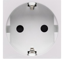 Розетка с заземлением, безвинтовые зажимы - со шторками 16А 250В - 90°- 2 модуля - белый  4521055  Daccord