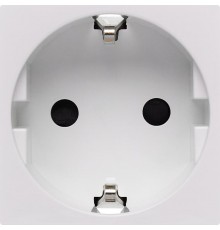 Розетка с заземлением, безвинтовые зажимы - со шторками 16А 250В - 90°- 2 модуля - белый  4521055  Daccord