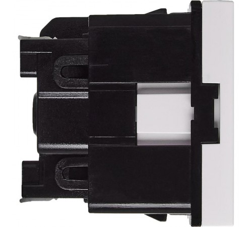 Розетка с заземлением, безвинтовые зажимы - со шторками 16А 250В - 90°- 2 модуля - белый  4521055  Daccord