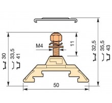 Клемма HD4/9.F4.V0 1шпилька  1SNA295391R2000  TE