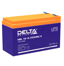 Аккумуляторная батарея проф.серии HRL 12-9 (1234W) X 12В/9Ач  HRL 12-9 (1234W) X  DELTA