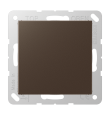 Крышка без отверстий, фиксация защёлкиванием, для произвольных вырезов (либо использование в качестве заглушки), возможно IP44; термопласт; мокко; A50