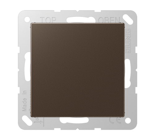 Крышка без отверстий, фиксация защёлкиванием, для произвольных вырезов (либо использование в качестве заглушки), возможно IP44; термопласт; мокко; A50