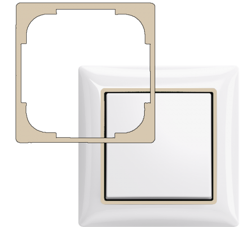 ABB Basic 55 Сл. кость Вставка декоративная в рамку  1726-0-0220   2CKA001726A0220  ABB