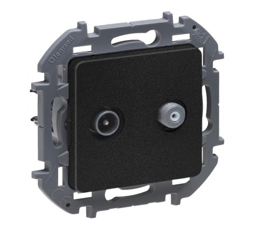 Inspiria Антрацит Розетка телевизионная TV/SAT "звезда" без рамки  673883  Legrand