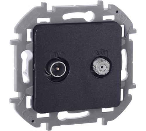 Inspiria Антрацит Розетка телевизионная TV/SAT "звезда" без рамки  673883  Legrand