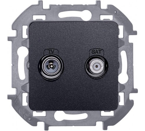 Inspiria Антрацит Розетка телевизионная TV/SAT "звезда" без рамки  673883  Legrand