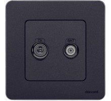 Inspiria Антрацит Розетка телевизионная TV/SAT "звезда" без рамки  673883  Legrand