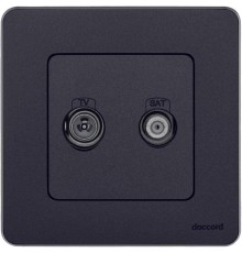 Inspiria Антрацит Розетка телевизионная TV/SAT "звезда" без рамки  673883  Legrand