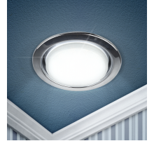 Светильник встраиваемый точечный под лампу GX53 KL35 CН-10 /1 220V, 13W,хром (упаковка 10 шт)  Б0048948  ЭРА