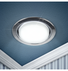 Светильник встраиваемый точечный под лампу GX53 KL35 CН-10 /1 220V, 13W,хром (упаковка 10 шт)  Б0048948  ЭРА