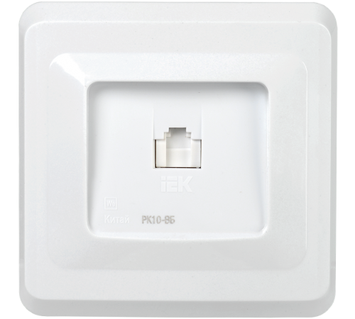 ВЕГА белый Розетка компьютерная 1-местная RJ45 Cat5e РК10-ВБ  EKV15-K01-DM  GENERICA