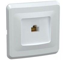 ВЕГА белый Розетка компьютерная 1-местная RJ45 Cat5e РК10-ВБ  EKV15-K01-DM  GENERICA