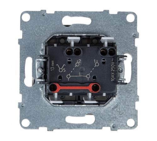 SUNO Выключатель двухклавишный 10А 250В. Безвинтовые зажимы. Цвет "Слоновая кость"  721205  Legrand