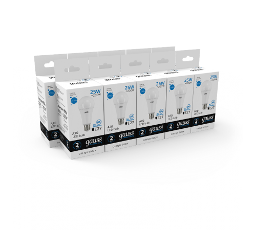 Лампа светодиодная LED 25Вт E27 220В 6500К А67 Elementary  73235  Gauss