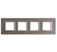 Рамка 2х4П 71мм горизонтальная Бронза Axolute  HA4802M4HBR  Legrand