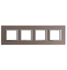 Рамка 2х4П 71мм горизонтальная Бронза Axolute  HA4802M4HBR  Legrand