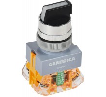 Переключатель D7-20X3 3 положения 1з+1р черный  BSW50-20X3-3-21-3-K02-G  GENERICA