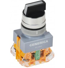 Переключатель D7-20X3 3 положения 1з+1р черный  BSW50-20X3-3-21-3-K02-G  GENERICA