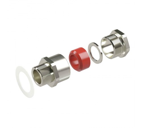 Взрывозащищенный кабельный ввод серии КН для небронированного кабеляМ90х2 D:62,8-71мм. Никелированная латунь IP66/IP68  KH9MHK  DKC