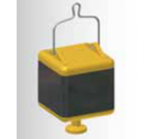 Uni-block подвесной черный с желтой крышкой 140х140 I 670-Bals I Bals