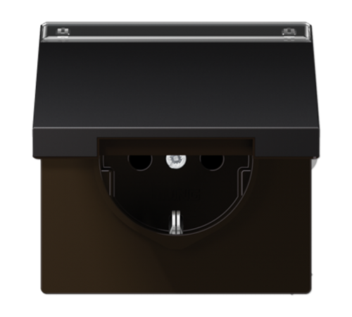 SCHUKO розетка с крышкой и полем для надписи  AL1520NAKLD  Jung