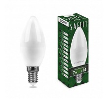 Лампа светодиодная SBC3707 C37 7W 230V E14 2700К матовая, 560Lm, 220°, 100*37мм  55030  SAFFIT