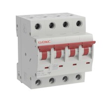 Автоматический выключатель модульный YON max типа MD63S, 4,5кА, 4 полюса, хар-ка C, 10А  MD63S-4PC10  DKC