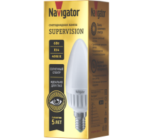 Лампа светодиодная NLL-C37-6-230-4K-E14-FR-SV  80546   Navigator