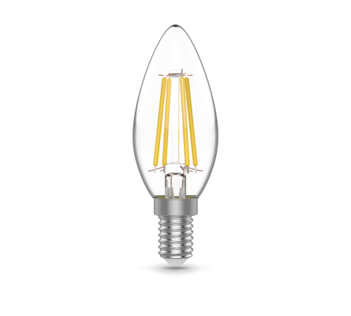 Лампа светодиодная Basic Filament Свеча 4,5W 420lm 4100К Е14 LED 1/10/50  1031215  Gauss