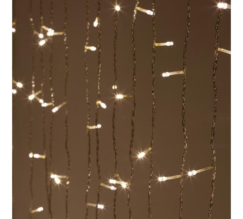 Гирлянда световая  Занавес 3*3 м, ЕNIG - 400W  , 400 диодов, теплый белый, 8 режимов, 220V, IP20  Б0051873  ЭРА