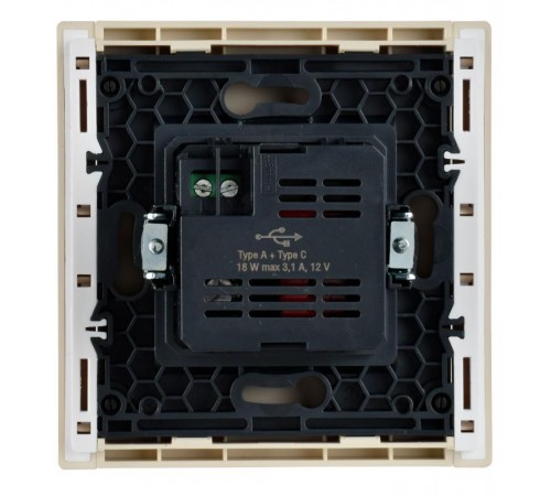 FORTE&PIANO Розетка USB A+C 18Вт FP451 ваниль  FP-U22-018-K10  IEK