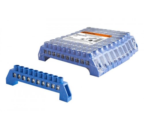 Шина "N" нулевая в изоляторе 6х9мм 10 групп никелированная  SQ0801-0319  TDM