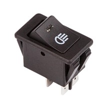 Выключатель клавишный 12V 35А (4с) ON-OFF с синей LED подсветкой  36-4443  REXANT