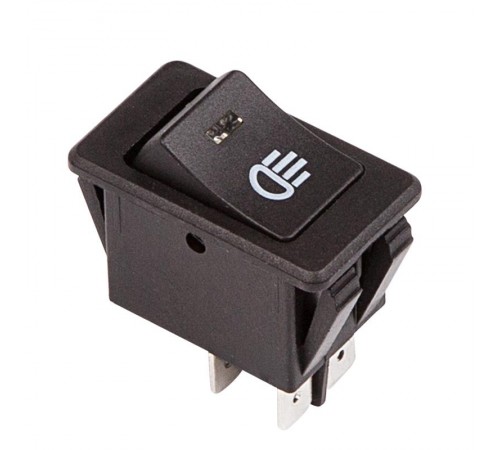 Выключатель клавишный 12V 35А (4с) ON-OFF с синей LED подсветкой  36-4443  REXANT