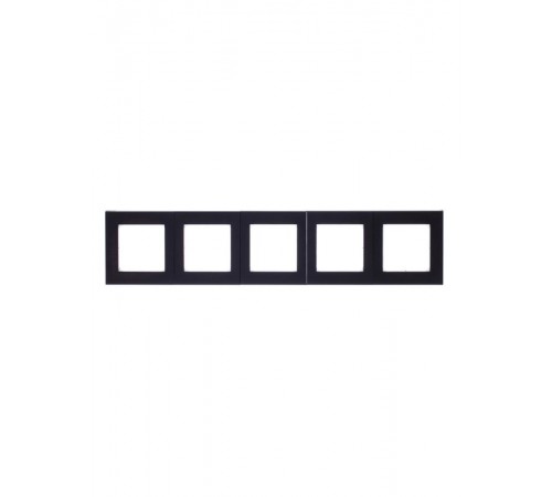 ABB Levit Антрацит / дымчатый чёрный Рамка 5-ая  3901H-A05050 63W  2CHH015050A6063  ABB