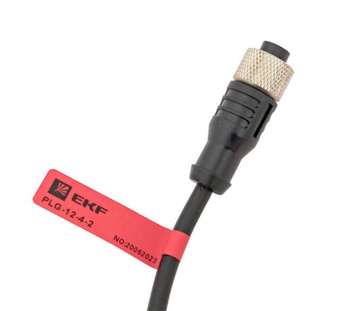 Кабель-разъем М12 4-PIN прямой PLG-12-4-2 PLG-12-4-2 EKF
