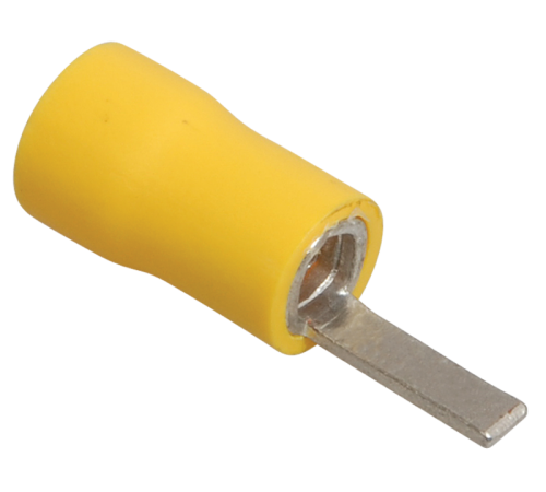 Наконечник плоский штыревой НпИш 4,0-6,0 желтый (100шт)   UNL30-L23-A48  IEK