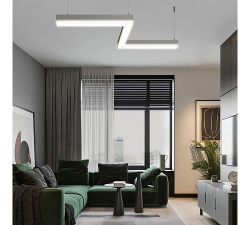 Светодиодный светильник 12W 1200Lm 4000K, рассеиватель матовый в алюминиевом корпусе, белый 590*50*55мм AL4020 серия MattLine  48212  FERON