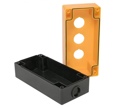 Корпус КП103 пластиковый 3 кнопки желтый EKF PROxima  cpb-103-o  EKF