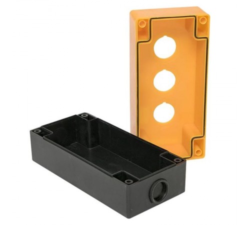Корпус КП103 пластиковый 3 кнопки желтый EKF PROxima  cpb-103-o  EKF
