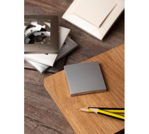 Валенсия лицевая панель выключателя 1-кл. 10А сталь EKF PROxima   ESV10-L-021-30   EKF