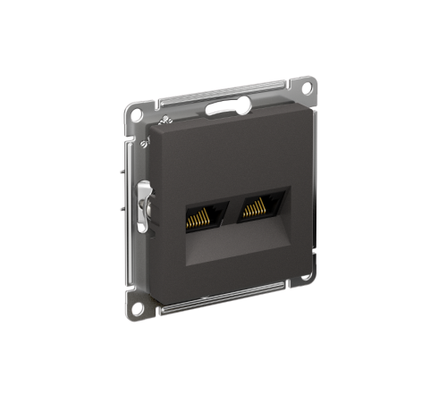 AtlasDesign Базальт Розетка 2-ая компьютерная RJ45+RJ45, кат.5Е, механизм  ATN001485  SE
