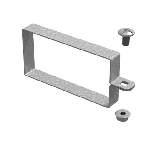 Хомут крышки лестничного лотка ЛКР 200х160, толщ. 1,0 мм, Сендзимир цинк, 044226  ХКЛКР-200х160-1,0-СЦ   Ostec